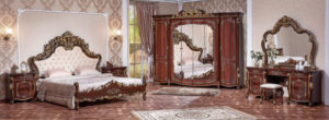 Спальня «Венеция» 1,8 (шкаф 6 ств.) темный орех