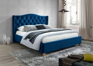 Кровать «Signal Aspen Velvet» (темно-синий) 160/200